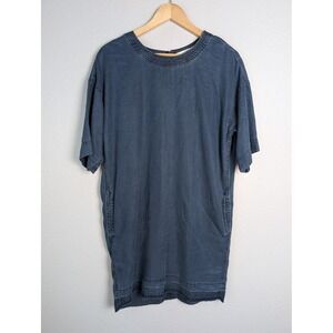 Rag & Bone/JEAN Dress Womens XS‎ Blue Knee Length Shift Chambray Pockets